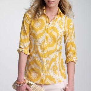 J. Crew ikat silk/cotton shirt